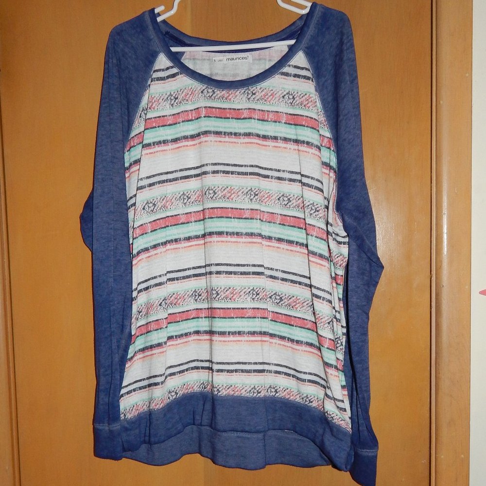 Maurices Pullover Striped Sweater